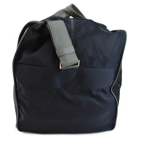 PRADA "Linea Rossa": Navy Blue, Tessuto Nylon & Logo Duffel/Weekender Bag (td) - Picture 5 of 13